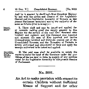 The Children's Maintenance Act 1919